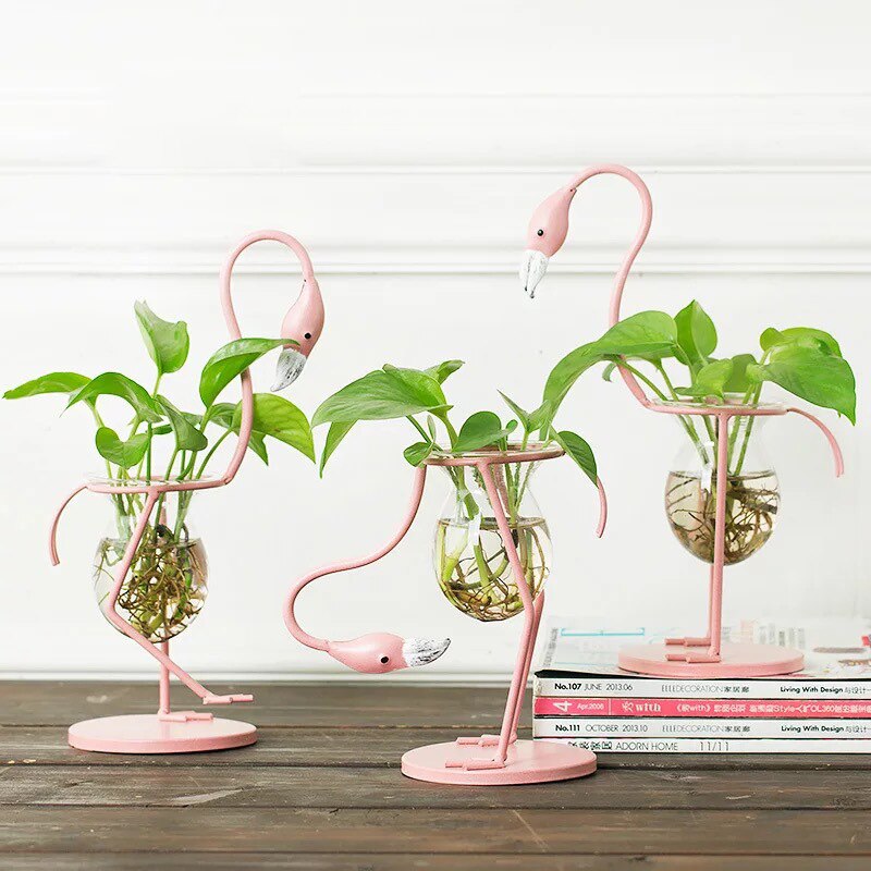 Flamingo-Glass-Vase-Home-Decor-European-Style-Micro-landscape-Creative-Hydroponic-Flower-Pot-Office-Decoration-Flamingo