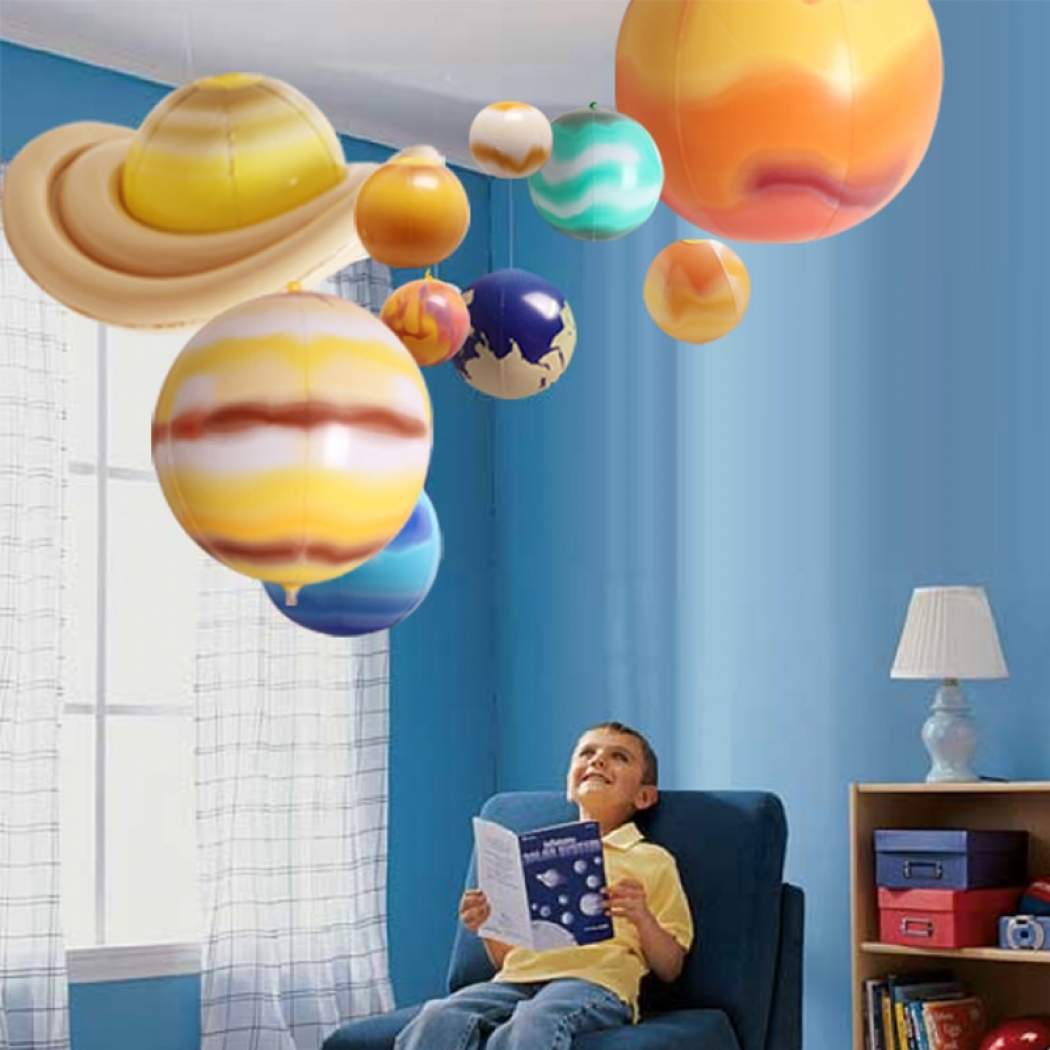 10-Pieces-Set-Solar-Galaxy-Teaching-Model-Balloons-Charm-Simulation-Nine-Planets-In-Solar-System-Kids